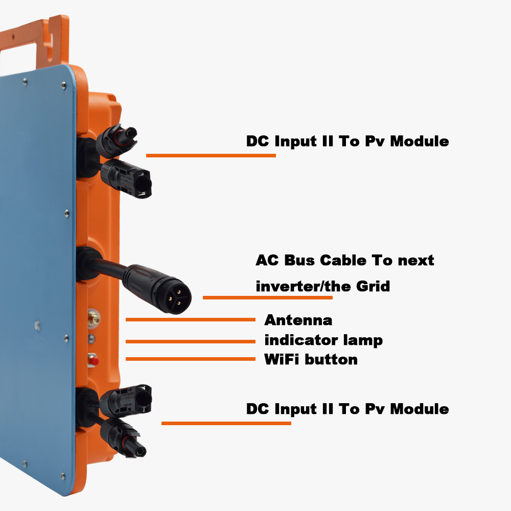 Black GT Die Cast Aluminum 140 - Micro Inverter 1400W Solar Grid Tie ulasan dan harga