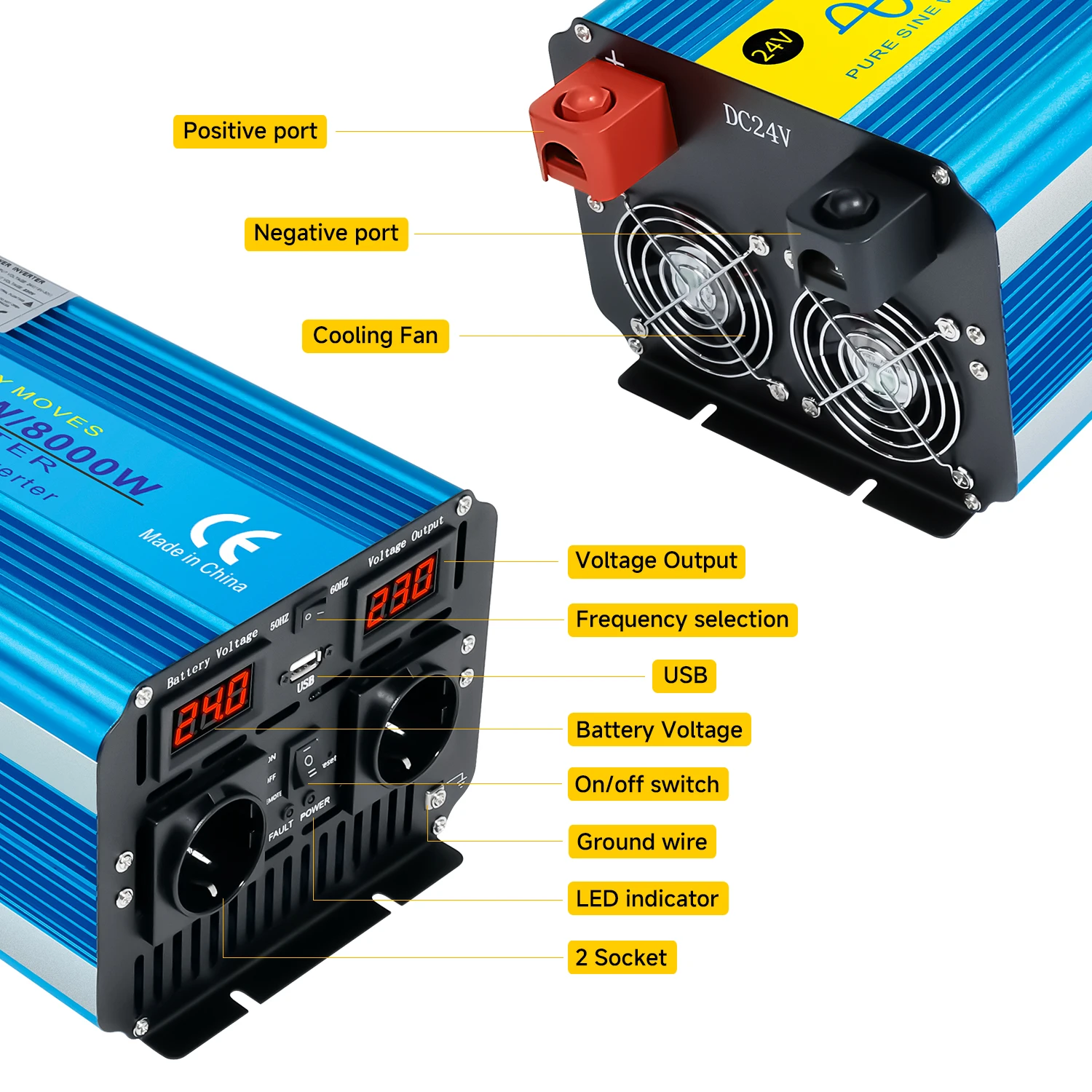 Solar Pure Sine Wave Power Dc  - Off Grid Solar Inverter 48V 6000W ulasan dan harga